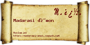 Madarasi Ámon névjegykártya